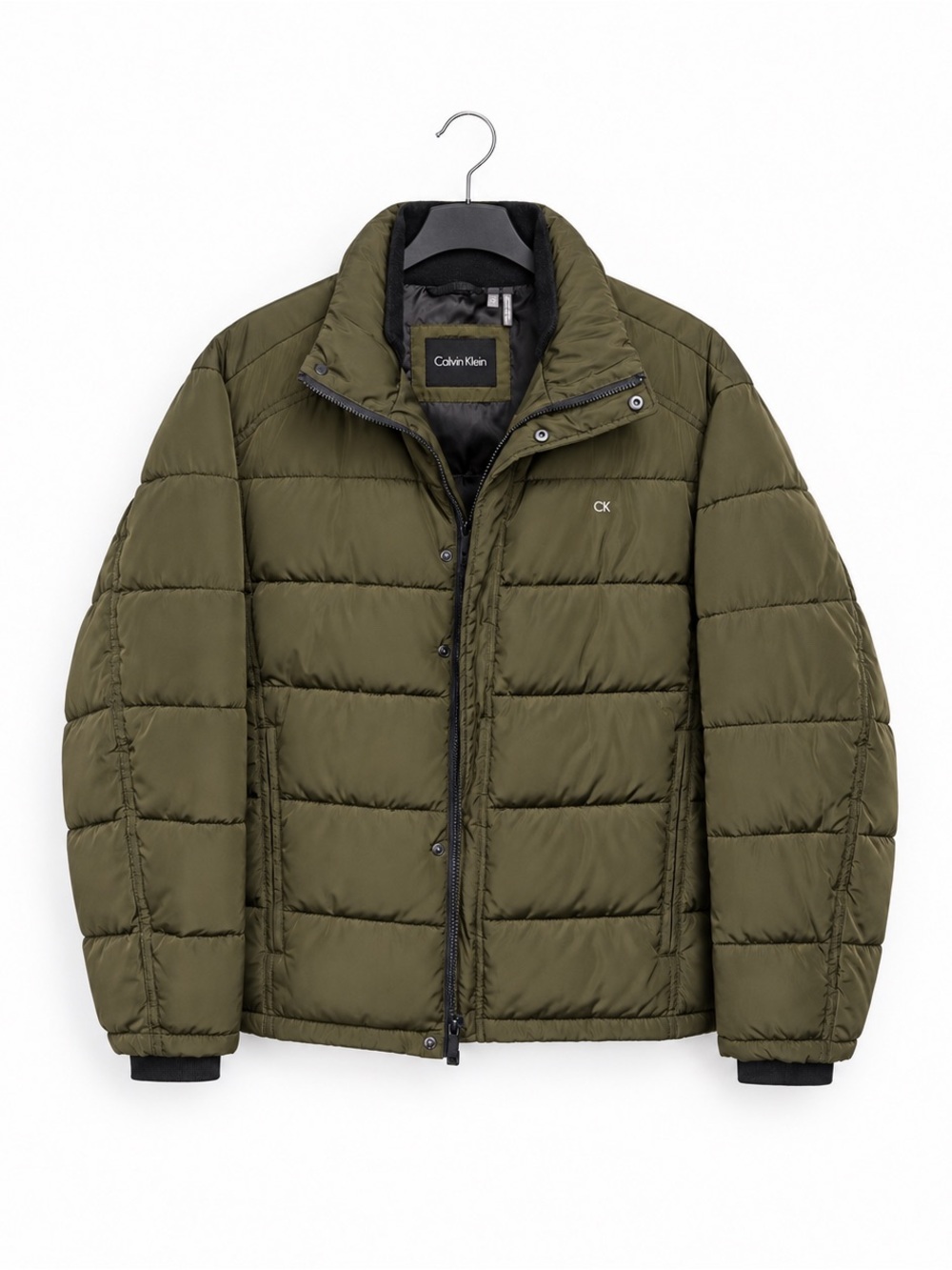 Calvin Klein Olive Green Quilted Puffer Jacket